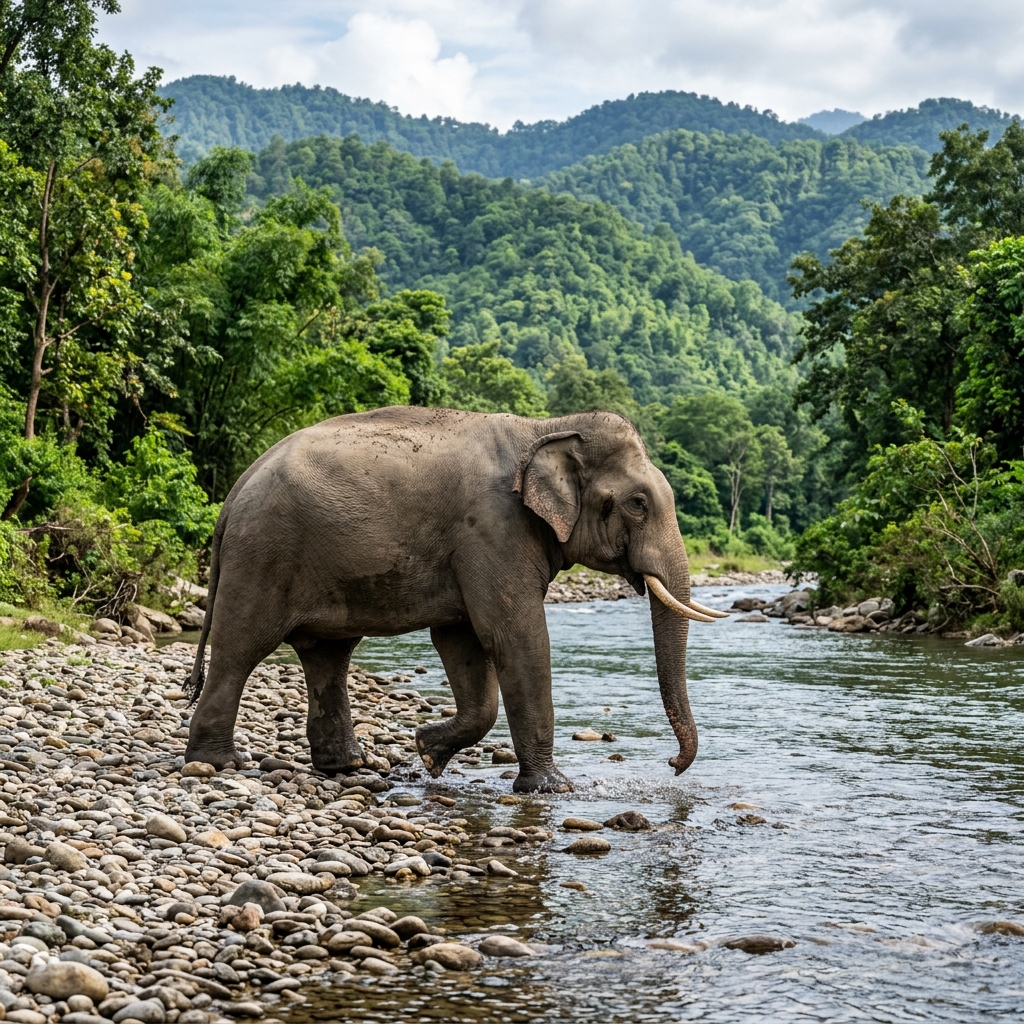 Rajaji Elephant Safari background