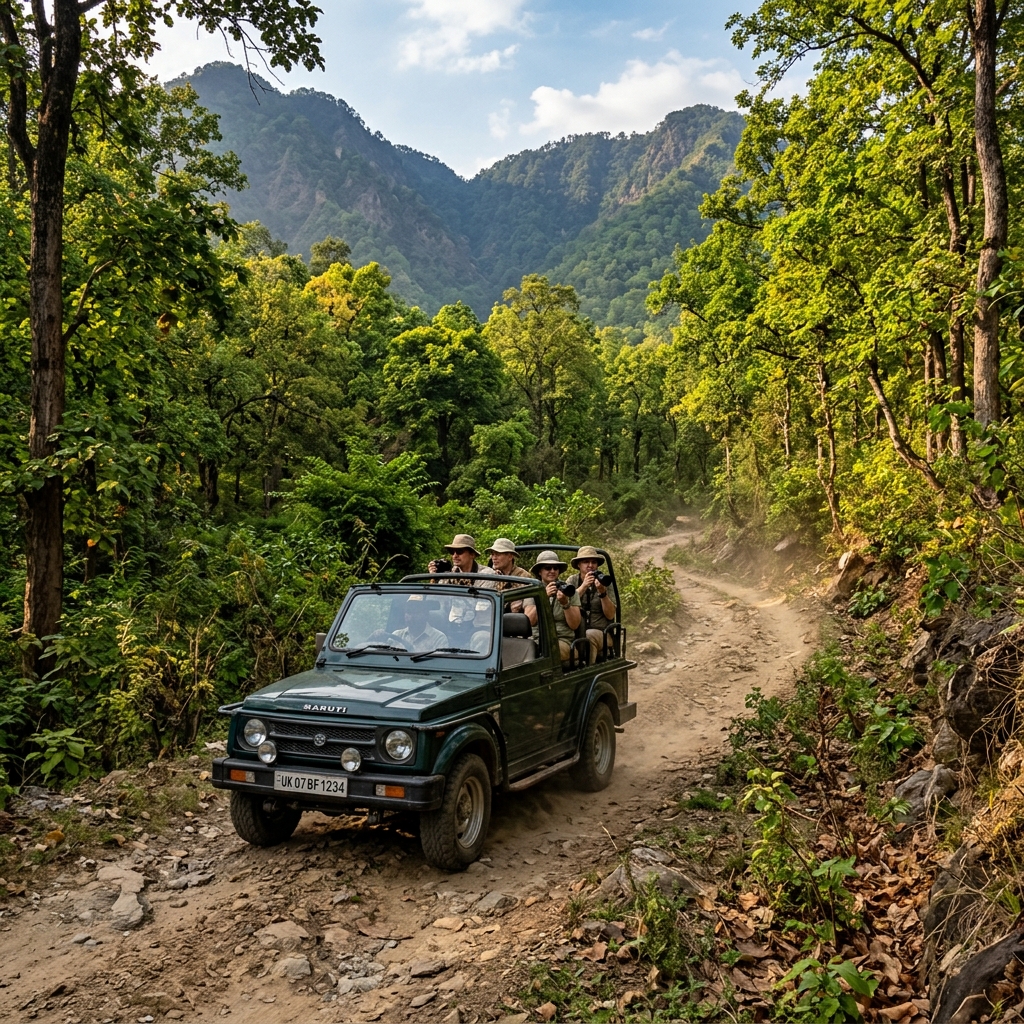 Rajaji Jeep Safari background